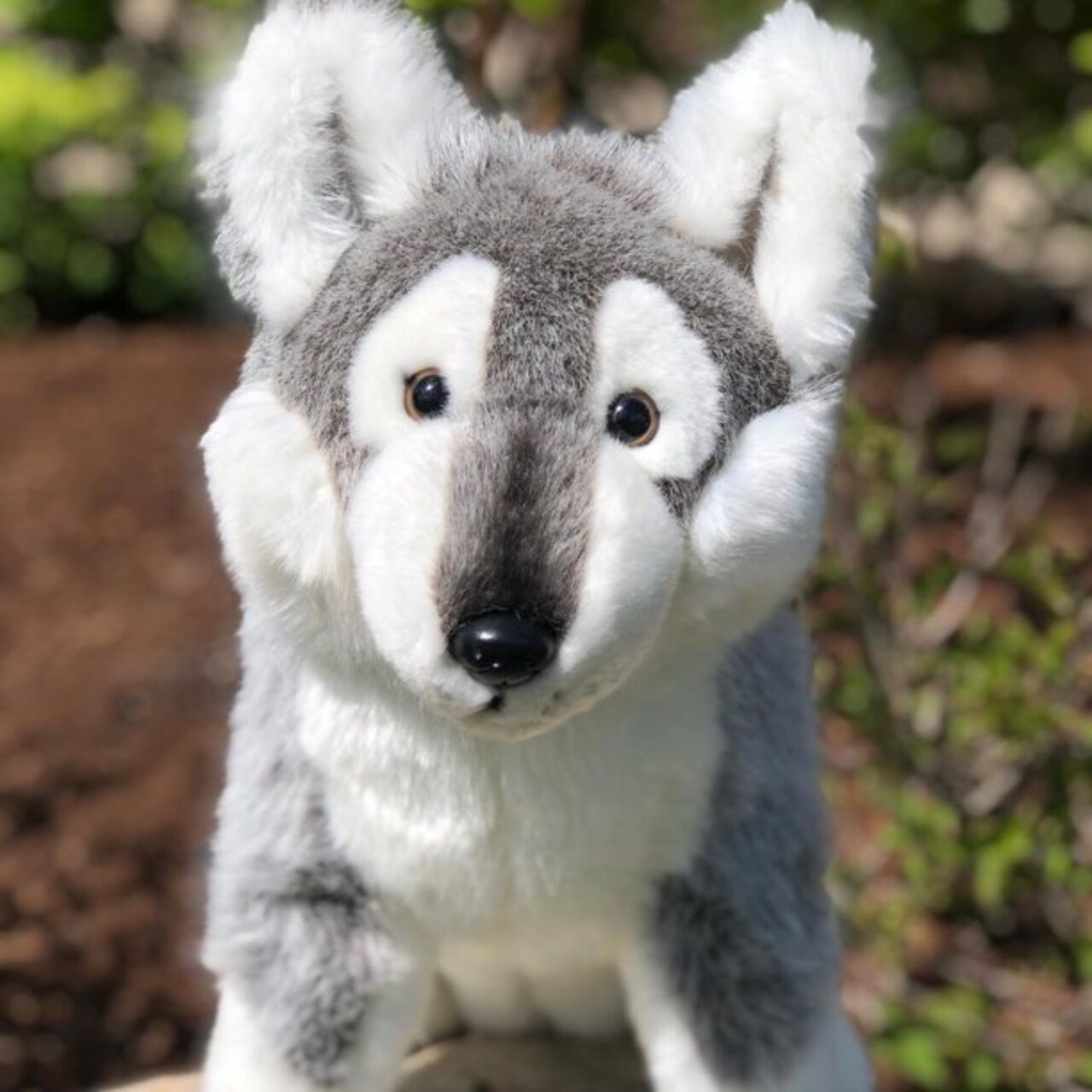 Gray wolf stuffed animal sales